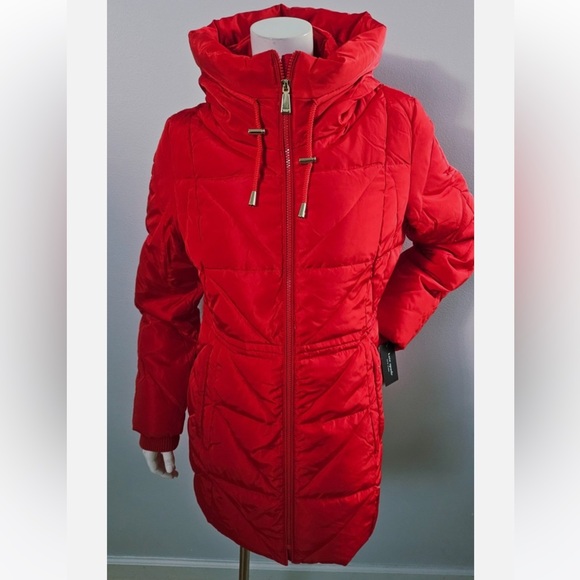 kate spade Jackets & Blazers - KATE SPADE RED WINTER PUFFER COAT!! Warm and gorgeous! New! M